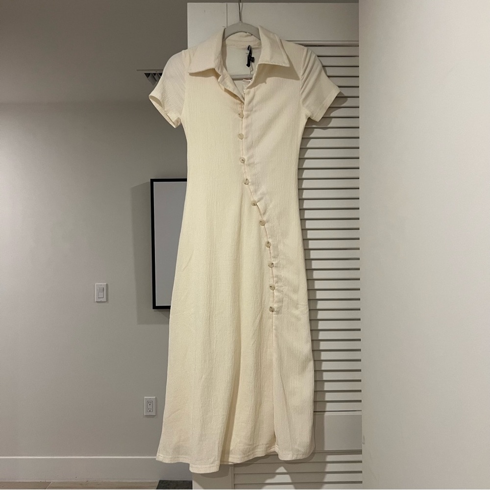 Fore button up midi dress